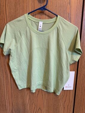 lululemon athletica Swiftly Tech Cropped Short-Sleeve Shirt 2.0 - Lemongrass